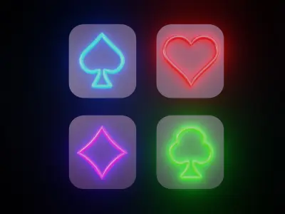 Casino Lamps For Virtual Casino Games 3D model