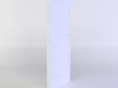 White door Low-poly 3D model order