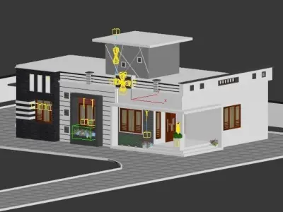 HOME 7 kerala design and floor plans 3D model