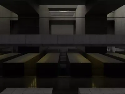 Brutalist Building 04 Low-poly 3D model