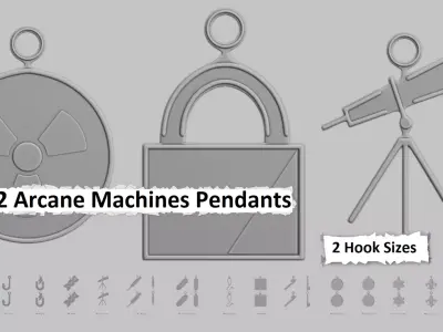 Arcane Machines Pendant Pack Original Blend STL Collection 3D print model
