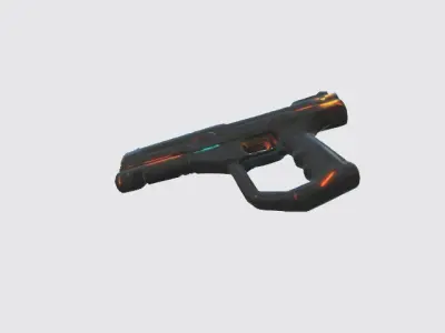 Futuristic sci-fi energy weapon 3D model