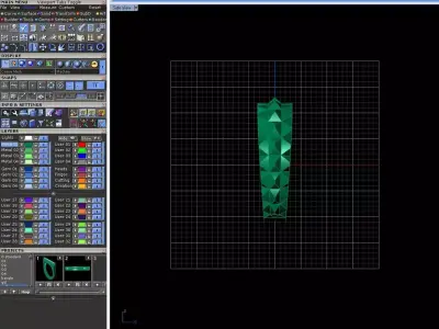 All Over Faceted Pyramid Ring 3D print model