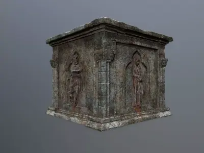 column 2 Low-poly 3D model