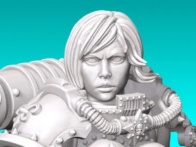 Wargaming bust of the honey  sister 3D print model