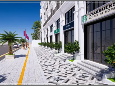 classic flat house model by HT-Meng 3D model