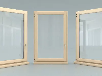 laos uPVC Window Low-poly 3D model