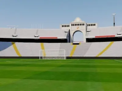 Estadi Olimpic Lluis Companys - Barcelona Low-poly 3D model