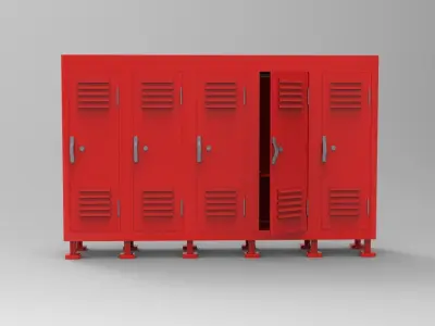 Lockers locker Low-poly 3D model