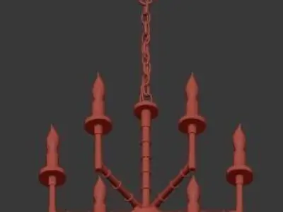 Refraktika Chandelier 3D model