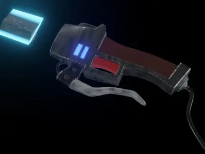 Sci-Fi Extendable Dao Sword Low-poly 3D model