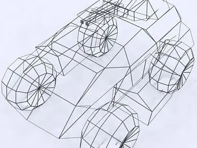 3DRT - Sci-Fi Forces - APC 4  Low-poly 3D model