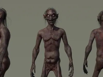 CREEPY DEMON Low-poly 3D model