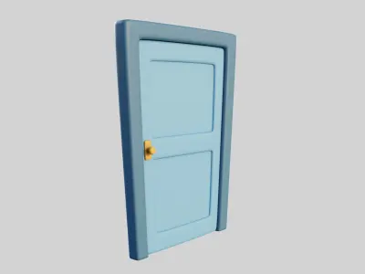 Cartoon Door 2b 3D model