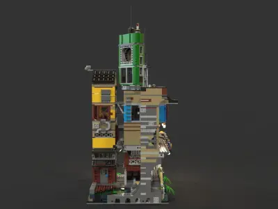 Lego Ninjago city 2 Low-poly 3D model