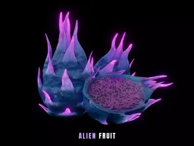 Alien Magic Fruit Low-poly 3D model