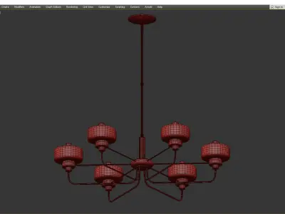 NOLA CHANDELIER Low-poly 3D model