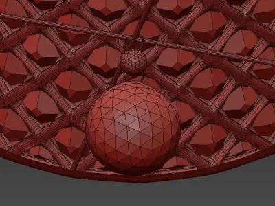 Crystal pendant lamp 3D model
