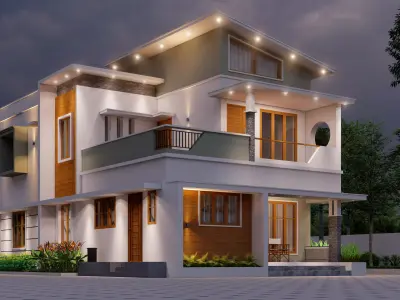 2 storey modern house file 3D model