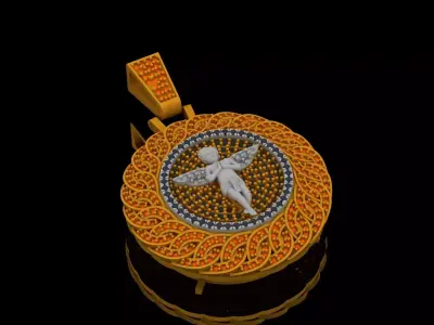 Seraphic Shine Pendant  Combining angelic grace  3D print model