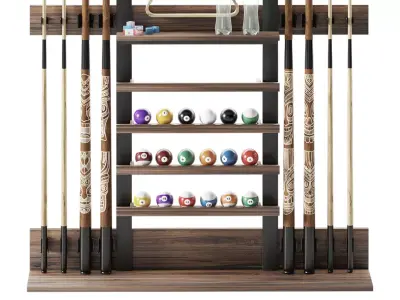 Billiards cue stand 3D model