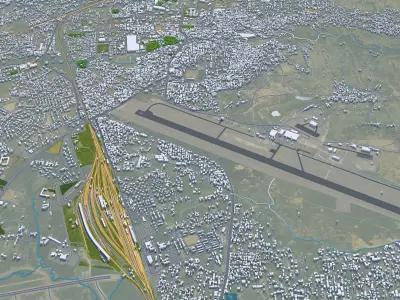 Ranchi Jharkhand India 25km Low-poly 3D model
