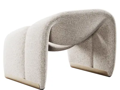 Groovy Lounge Chair By Pierre Paulin 3D model