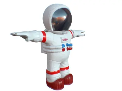 Cartoon Space Suit Low-poly 3D model