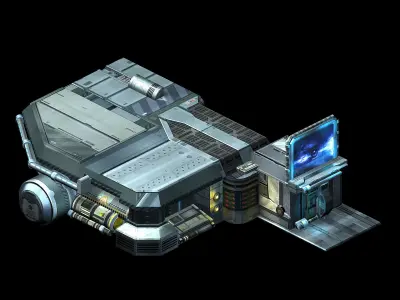 Spacecraft - Ground Platform 08 3D model