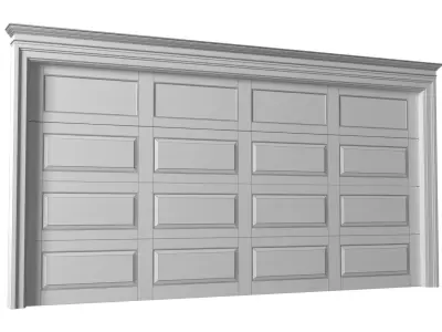 Automatic Classic Modern Garage Doors 3D model
