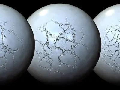 Crack VDM Brushes and Alpha Vol 2 Low-poly 3D model