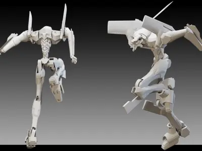 5 Sci- Fi Characters- Vol 01- High detail 3d models Low-poly 3D model