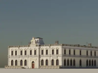 Eastern European Building 010 Low-poly 3D model