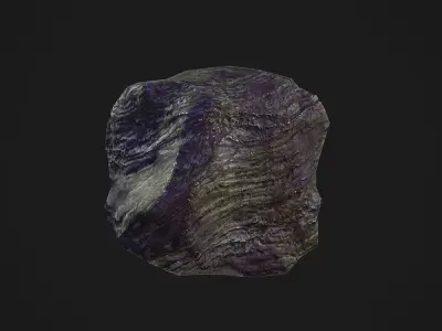 Lowpoly Rock - 2 texture variants Low-poly 3D model