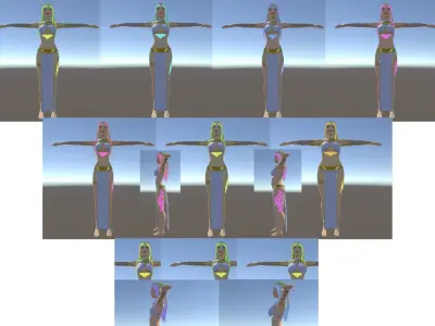 Bellydancer PC only VRChat model Low-poly 3D model