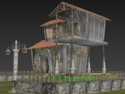 Cartoon 3D House Low-poly 3D model