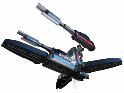 Sci-fi Turret F49 3D model