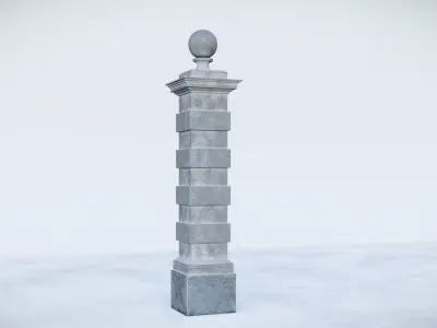 classic fence PIERS FOR GATES 3D model order