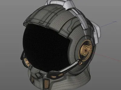 Space helmet 3D model