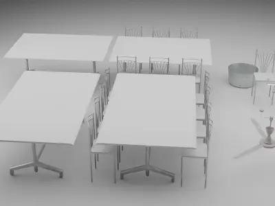 College Cantin Set 3D model