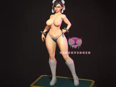 NSFW Chun li Street Fighter   3D print STL 3D print model