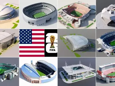 World Cup 2026 Stadiums - USA 3D Model Pack
