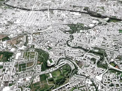 Cityscape Glasgow Scotland 3D model