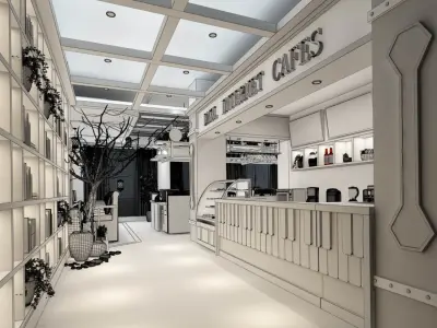 Business Restaurant - Coffee - Banquet  19 3D model