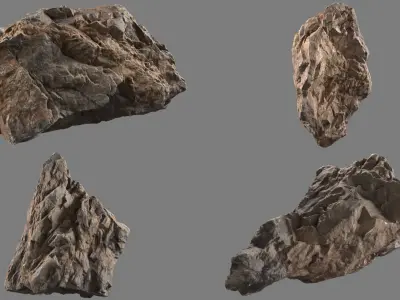  Essential 3D Scanned Rocks Collection 
