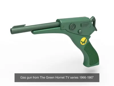 Green Hornet Gas guns and the Emblem 3D Model Pack
