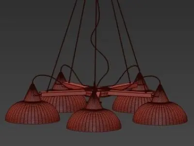 Coneca Pendant 3 White Loft Concept 3D model