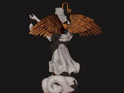 Raphael Archangel - Metal - Wood - CNC Rounting and 3D print model