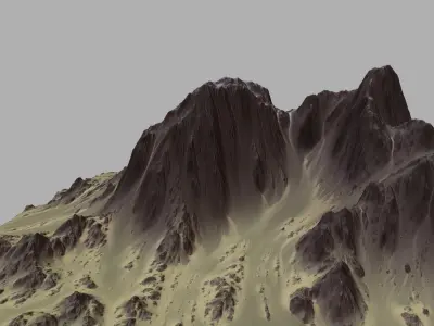 mount mountain range 3D model