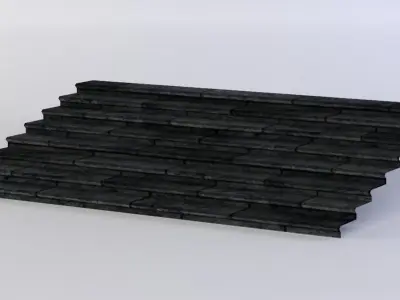 Stairs set of Free low-poly 3D model
